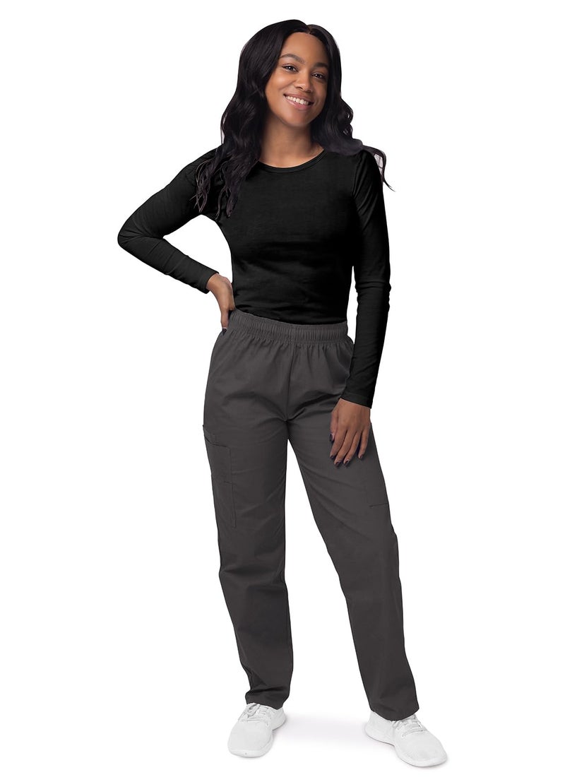 Sivvan Scrubs for Women - Long Sleeve Comfort Underscrub Tee - S8500 - Black - XXS - Image 5